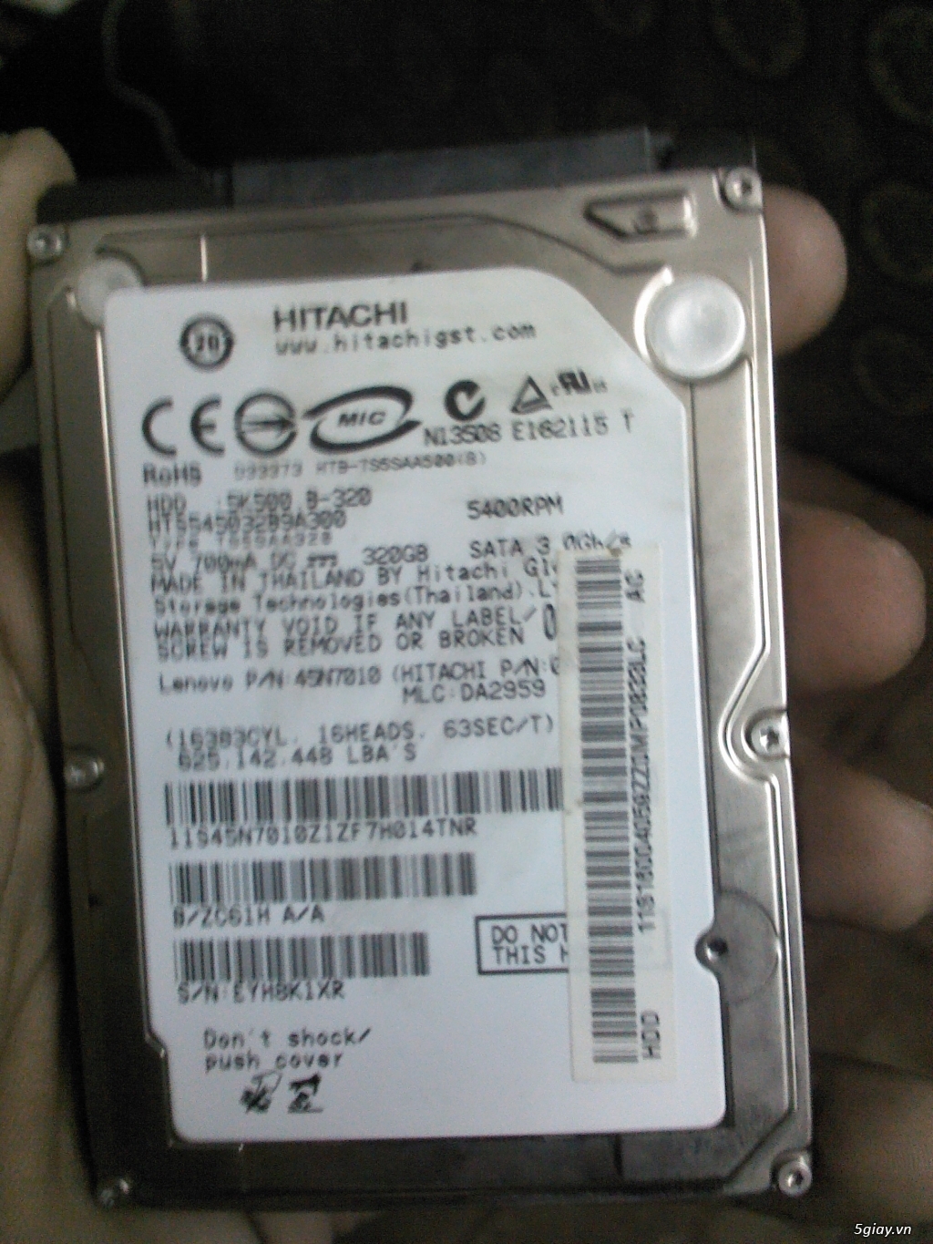 sata hitachi 320ghz giá rẽ 500k