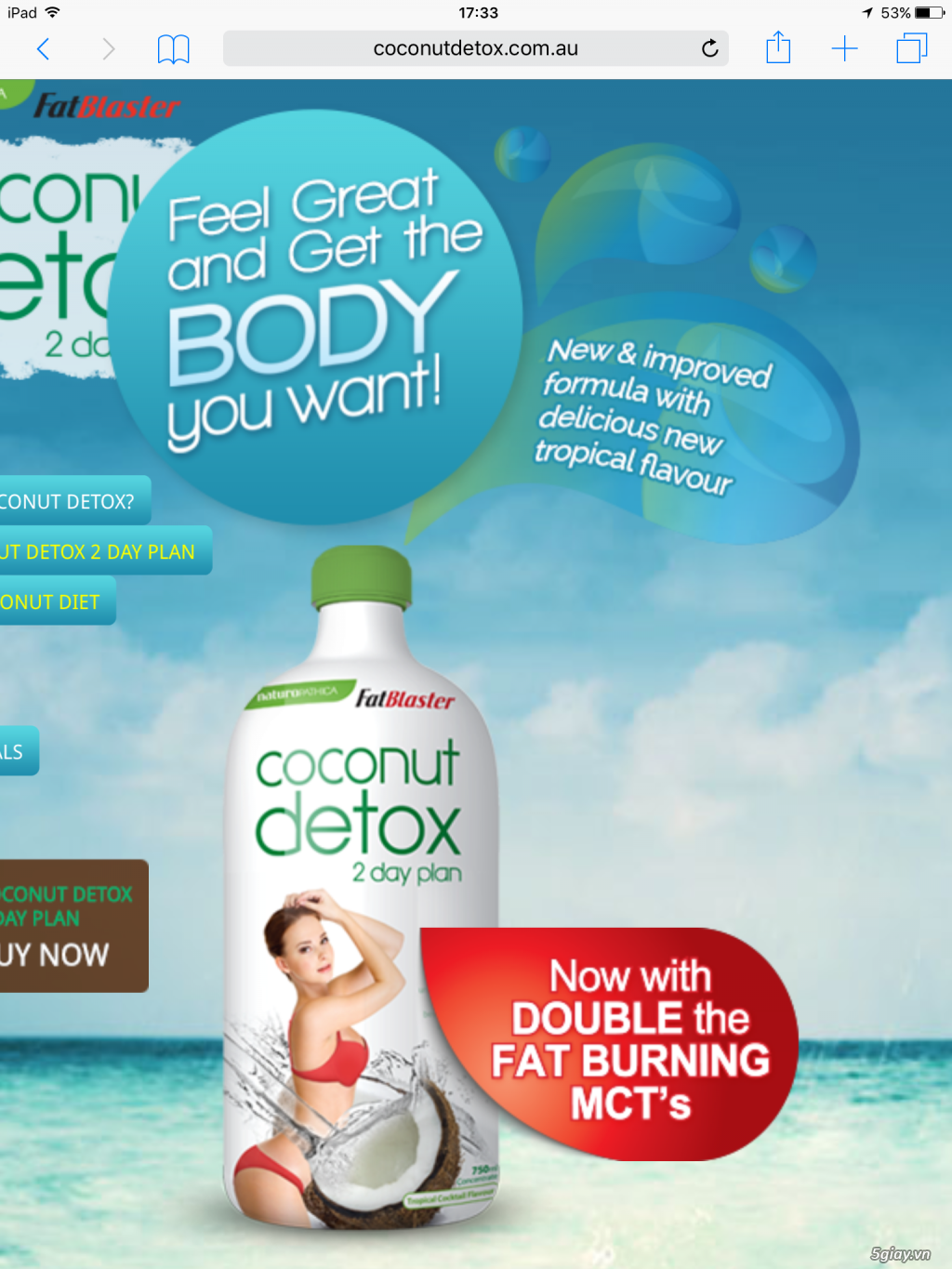 Nước giảm cân, đẹp da Coconut Detox - 2