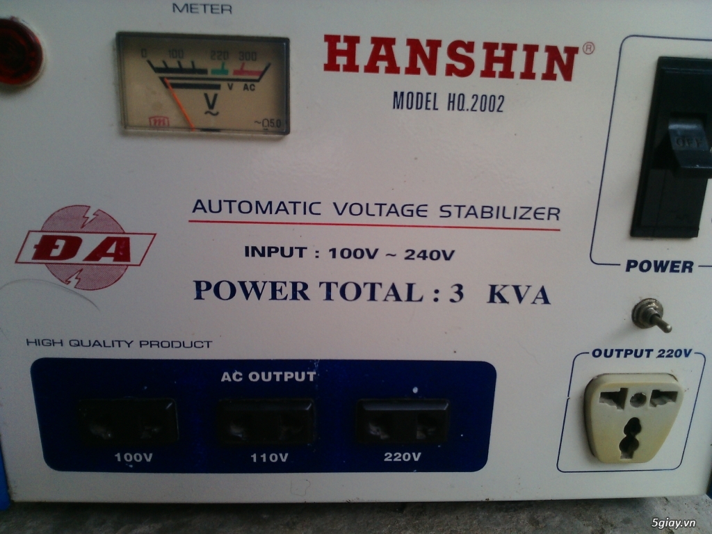Máy hút bụi Electrolux và ổn áp Hanshin 3kvA - 2