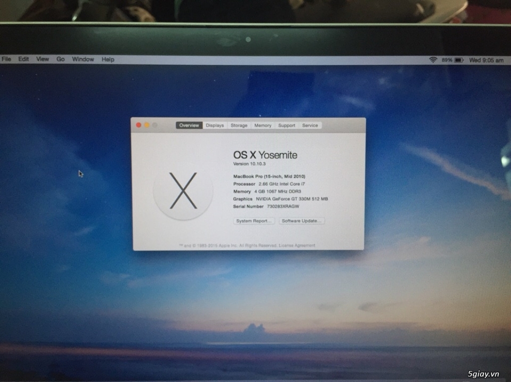 Bán nhanh Macbook Pro late 2010 core i7 bị móp, nguyên zin giá rẻ. - 4