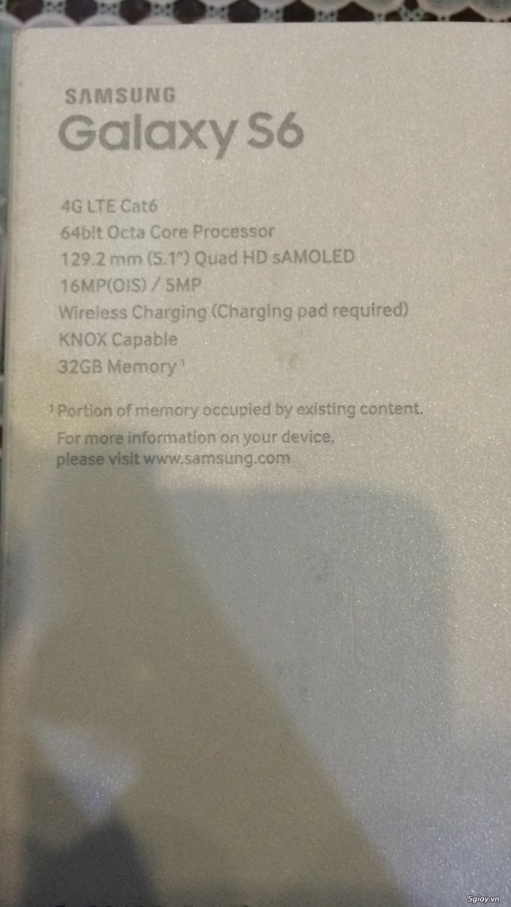 Samsung Galaxy S6 32GB Gold Platinum xách tay về mới khui hộp đc 4 ngày leng keng $$$$ - 1