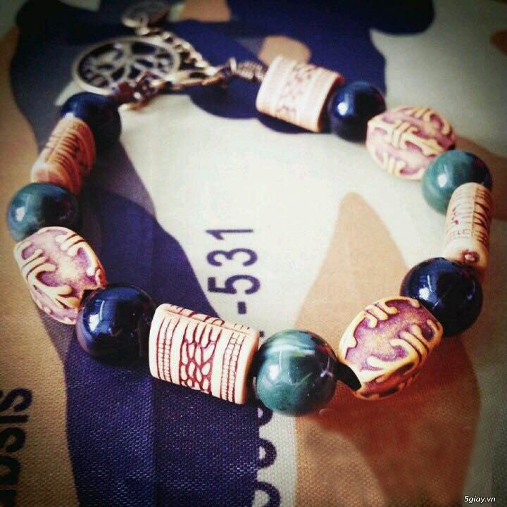 Vòng tay đính đá charm phong cách vintage, phụ kiện hobo đầy cá tính siêu rẻ - 7