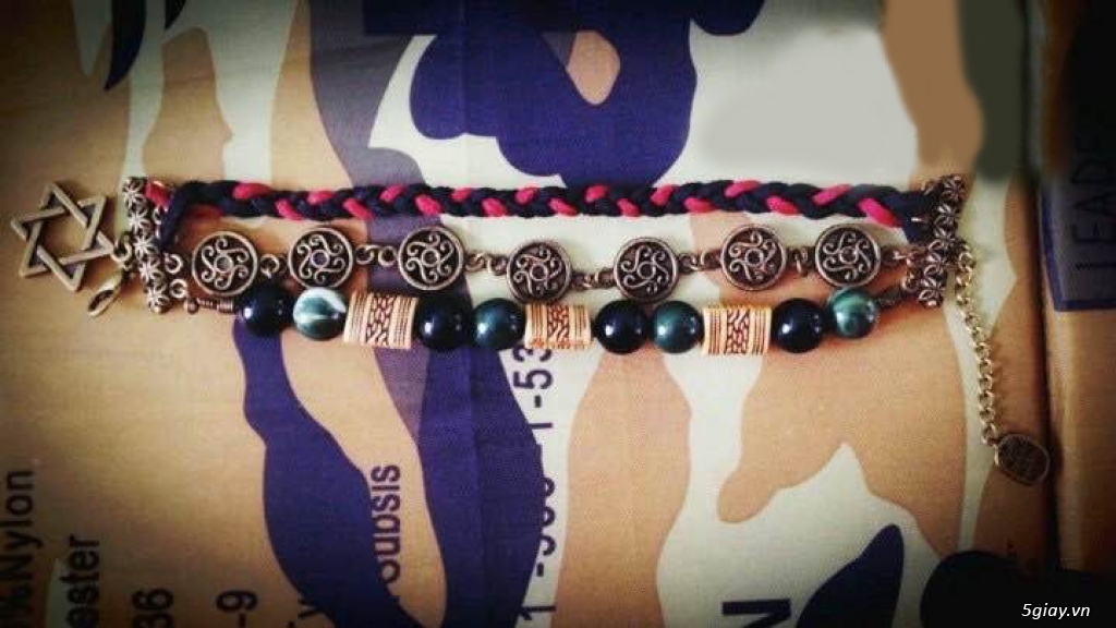 Vòng tay đính đá charm phong cách vintage, phụ kiện hobo đầy cá tính siêu rẻ - 6