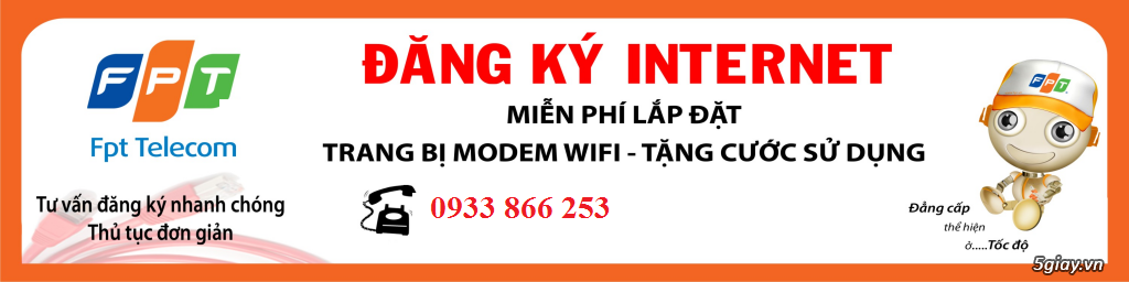 [HCM] Đăng ký internet- wifi cáp quang- truyền hình kỹ thuật số HD FPT- LH: 0933.866.253