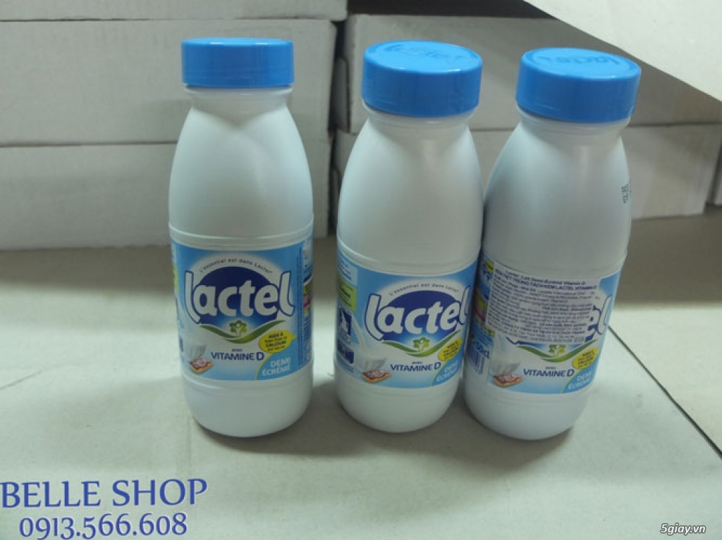 Sữa Lactel của Pháp nguyên kem, ít kem, tách kem, freeship TPHCM - 6