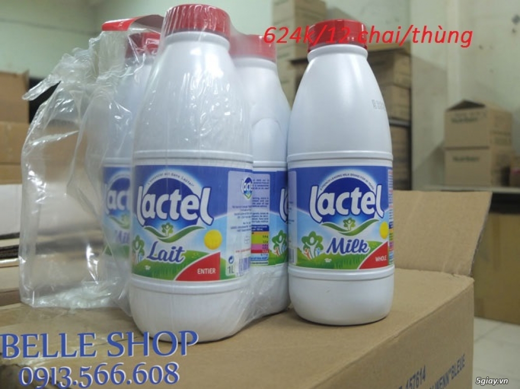 Sữa Lactel của Pháp nguyên kem, ít kem, tách kem, freeship TPHCM - 4