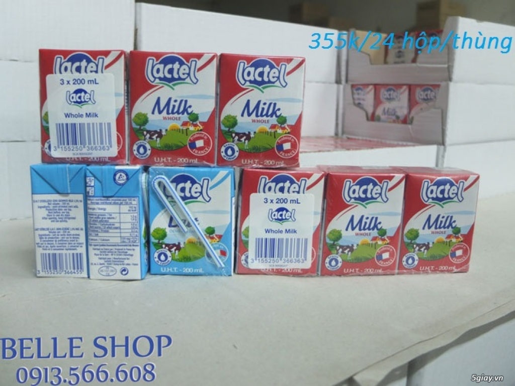 Sữa Lactel của Pháp nguyên kem, ít kem, tách kem, freeship TPHCM - 2