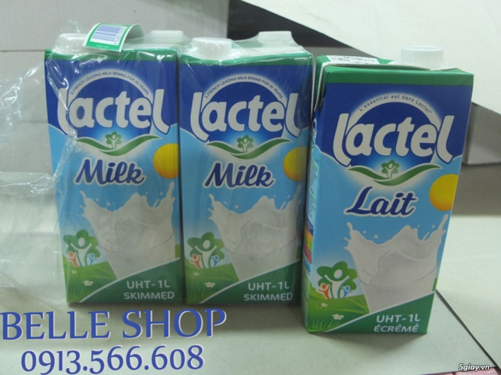 Sữa Lactel của Pháp nguyên kem, ít kem, tách kem, freeship TPHCM - 5