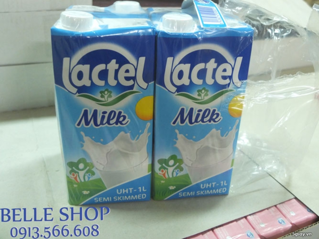 Sữa Lactel của Pháp nguyên kem, ít kem, tách kem, freeship TPHCM - 1