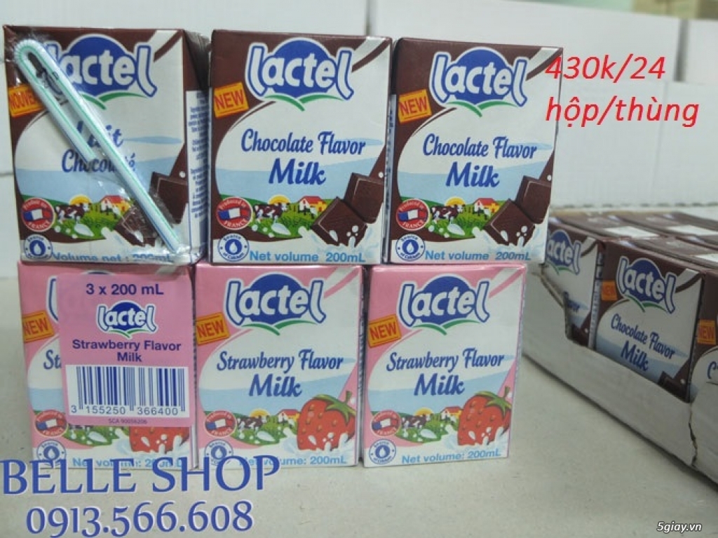 Sữa Lactel của Pháp nguyên kem, ít kem, tách kem, freeship TPHCM - 3