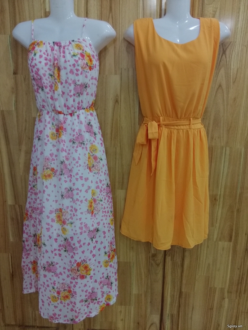 Váy maxi trơn 1 màu, màu phối, maxi hoa, made in Vietnam - 1