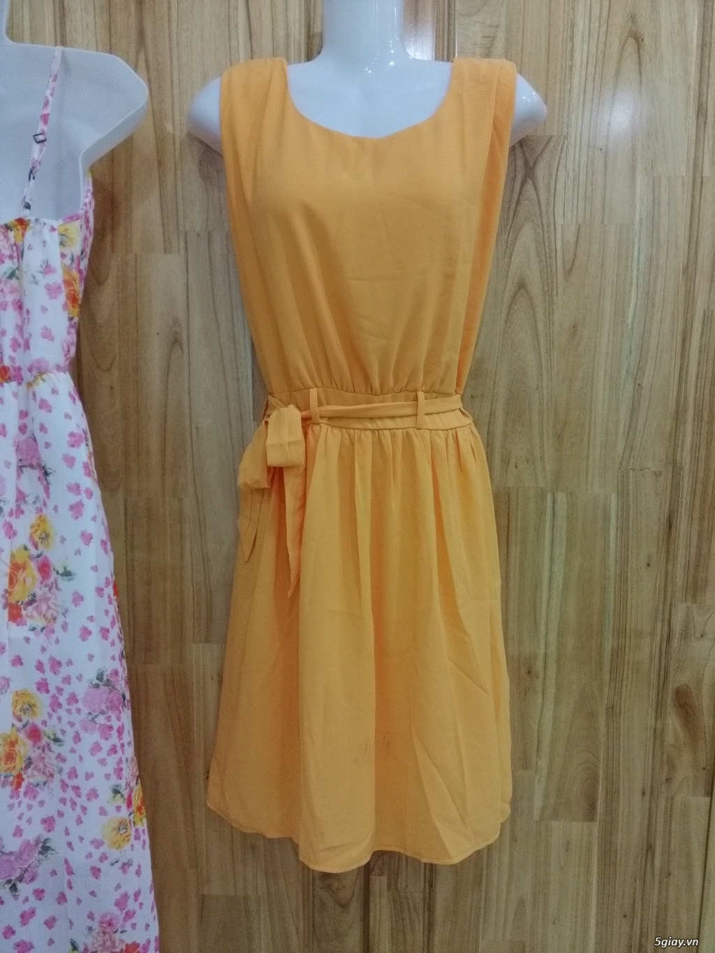 Váy maxi trơn 1 màu, màu phối, maxi hoa, made in Vietnam - 2