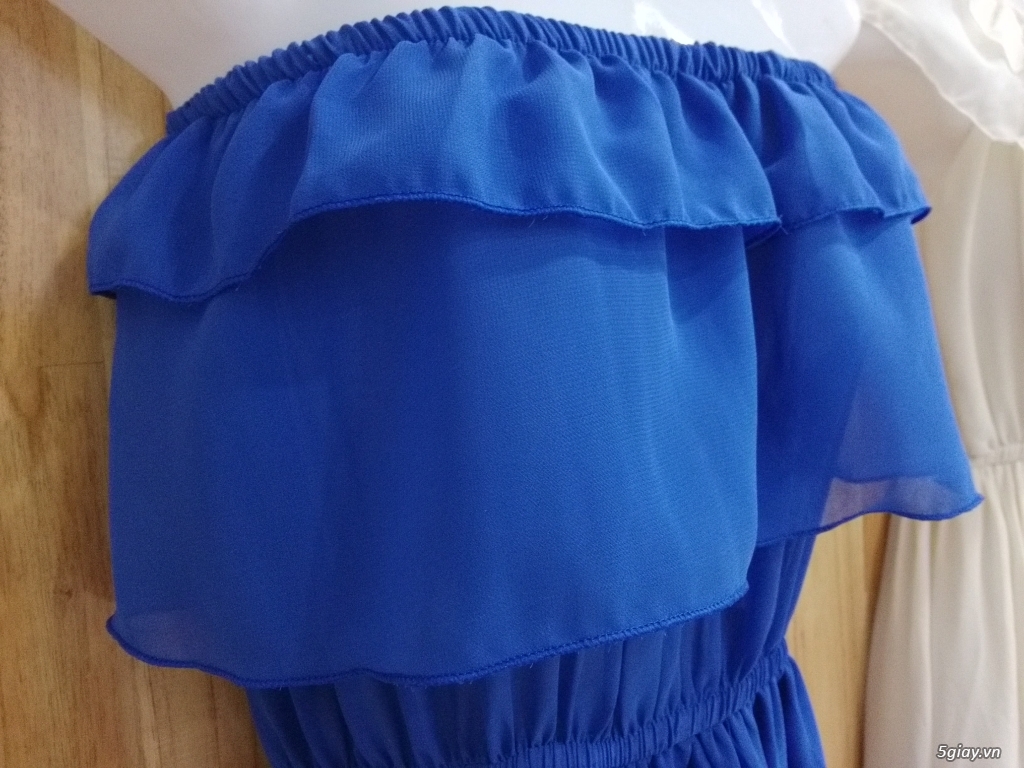 Váy maxi trơn 1 màu, màu phối, maxi hoa, made in Vietnam - 3