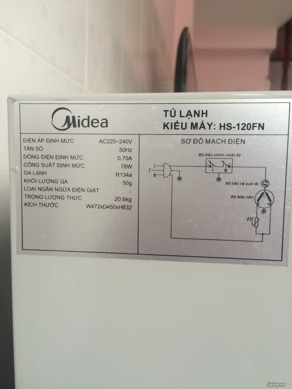 Cần bán tủ lạnh mini Midea HS-120FN 110 lít - 8