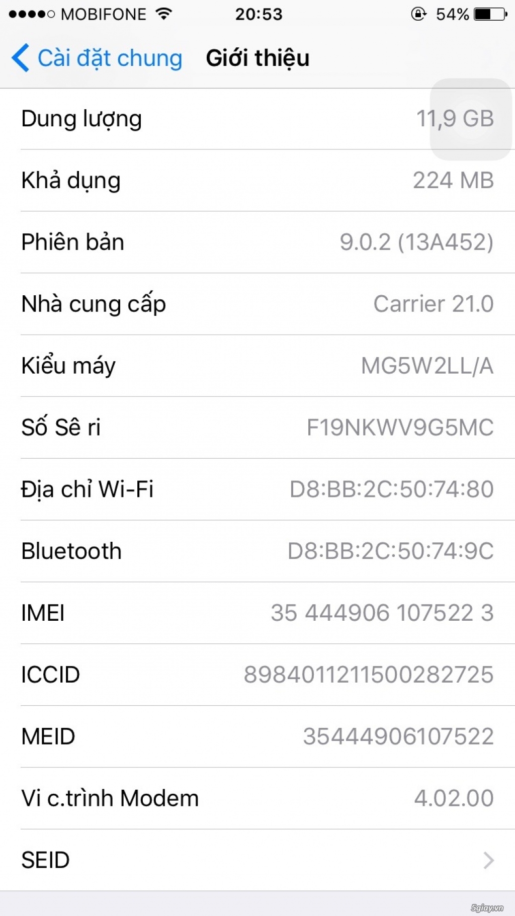 IP6 16gb gray quốc tế full box,còn bảo hành apple - 2