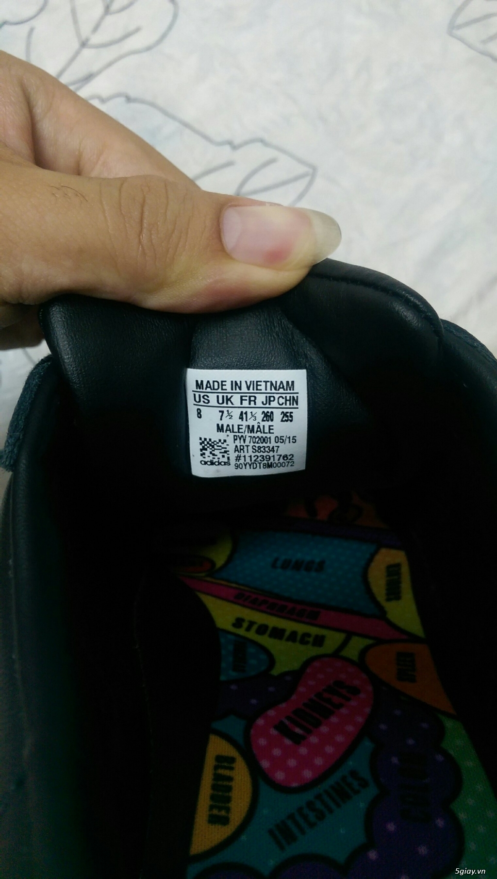Bán giày Adidas Todd James Supershell Superstar mới 100% size US 8 black - 4