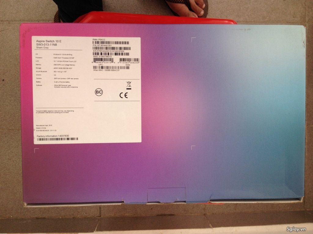 Laptop 2 in 1 Acer Aspire Switch 10 Hàng mới 100% nguyên seal, xách tay từ Mỹ - 2