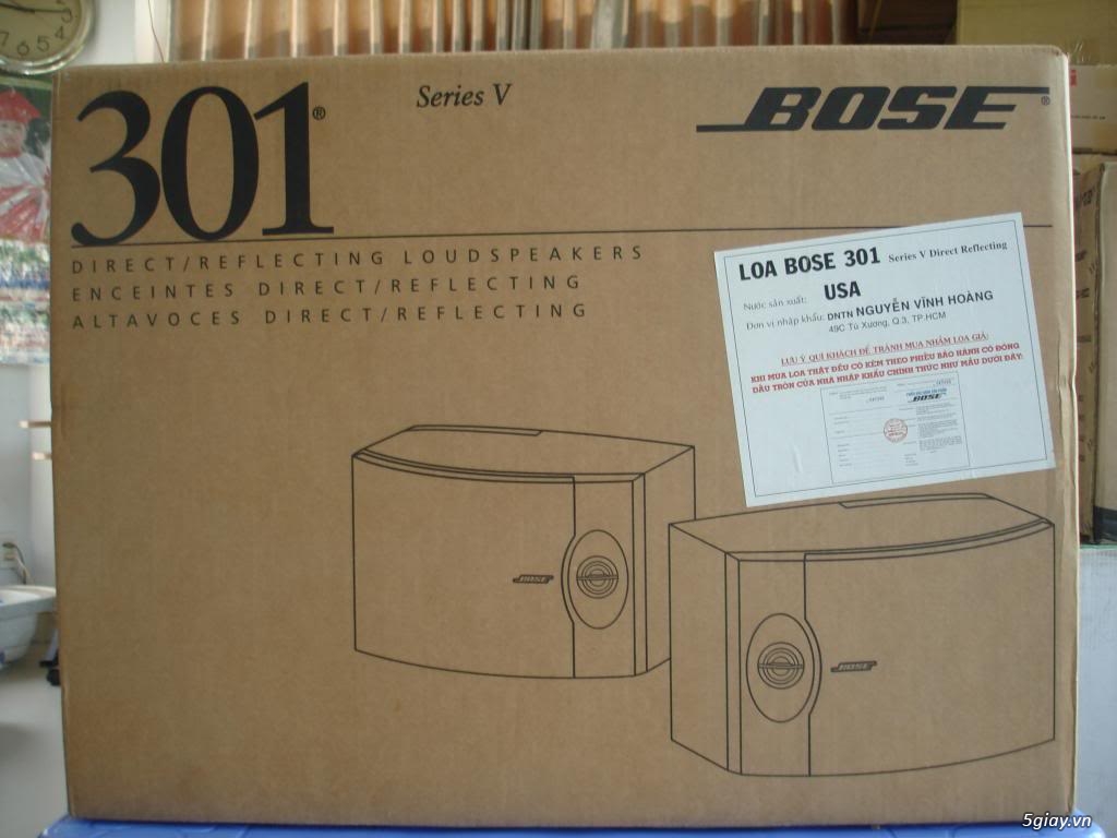 Thanh lý hàng trưng bày vài cặp loa Bose 301 seri III, Bose 301 seri IV, Bose 301 seri V chính hãng