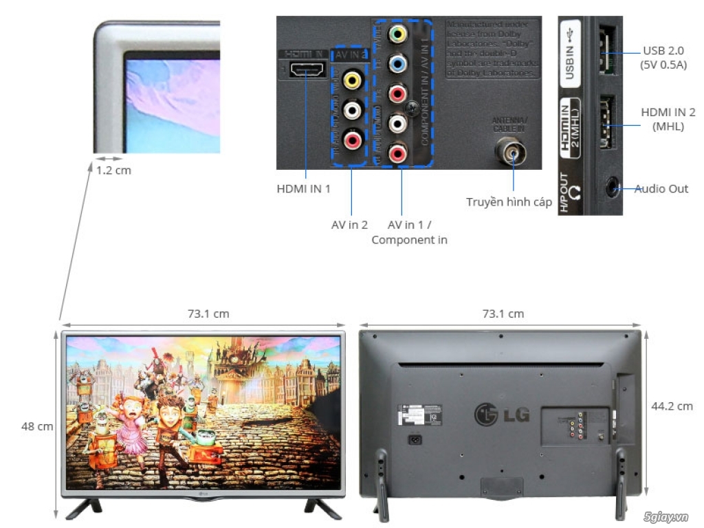 LG TV LED IPS 32in HD - Model 32LB552A, BH 2 năm, Mới 100% chưa khui thùng, chỉ 4trxx