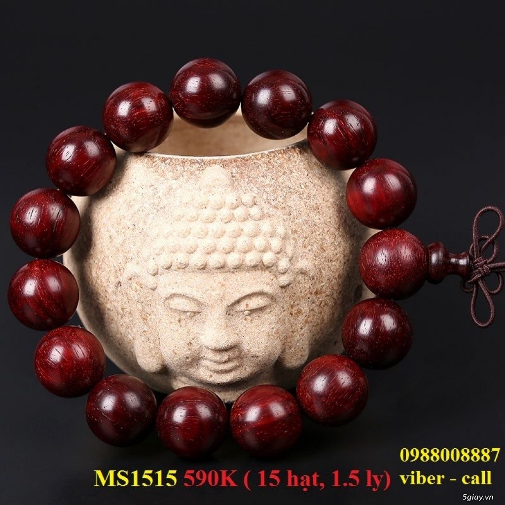 Vòng tay gỗ trắc thật (100% được làm thủ công hoàn toàn) - 3