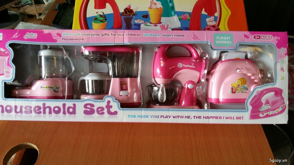 Cung cấp sỉ và lẻ Bộ đồ chơi dụng cụ gia đình Household Set ( màu hồng) - 1