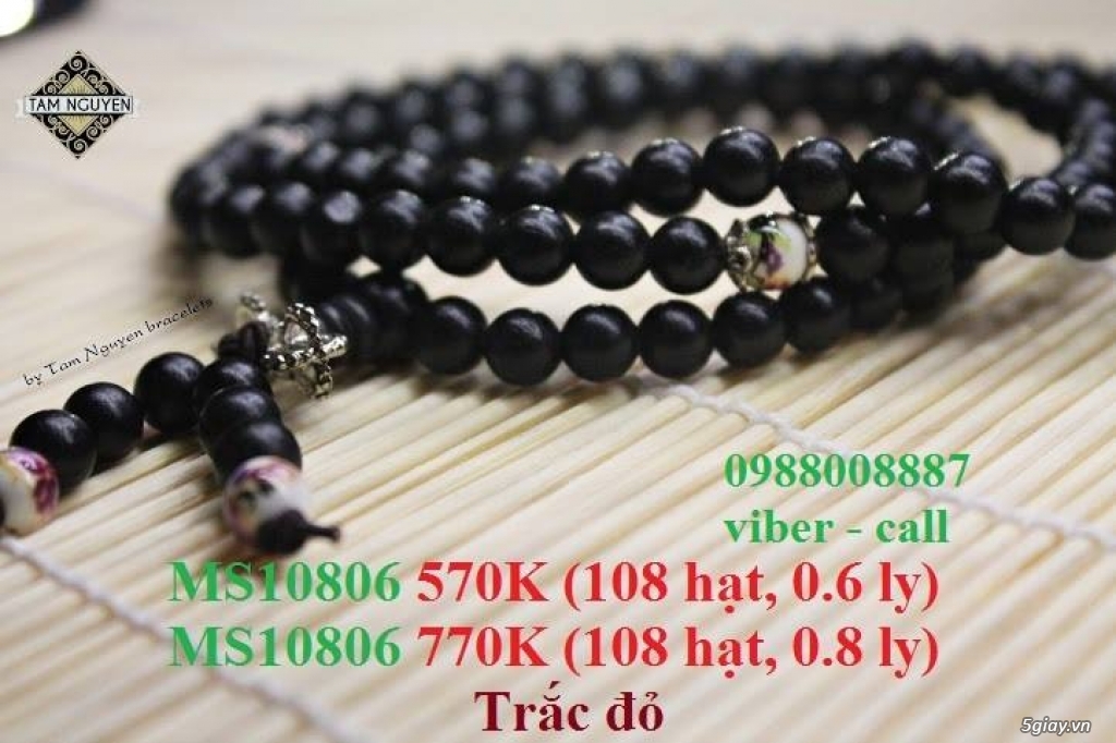 Vòng tay gỗ trắc thật (100% được làm thủ công hoàn toàn) - 2