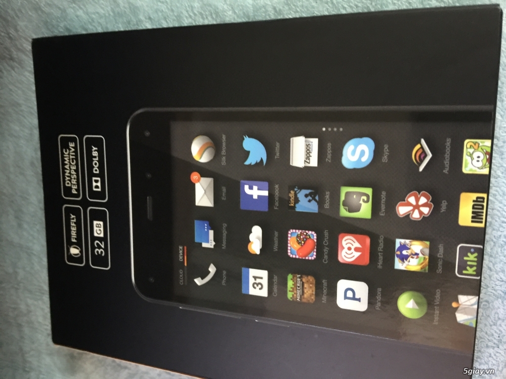 Amazon Fire Phone 32Gb màu đen mới 100% chưa active - 1