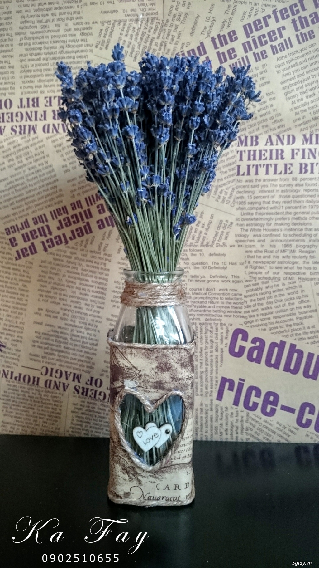 Hoa khô Lavender nhập khẩu từ pháp vs phụ kiện handmade - 5
