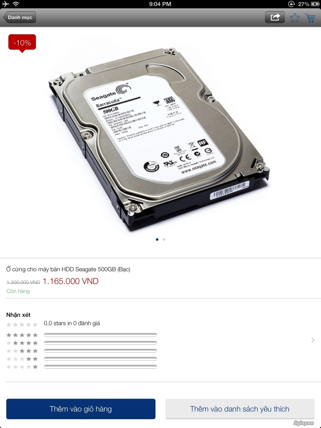 Cần bán seagate 500gb mới 100% mua lazada còn bh 11/2017