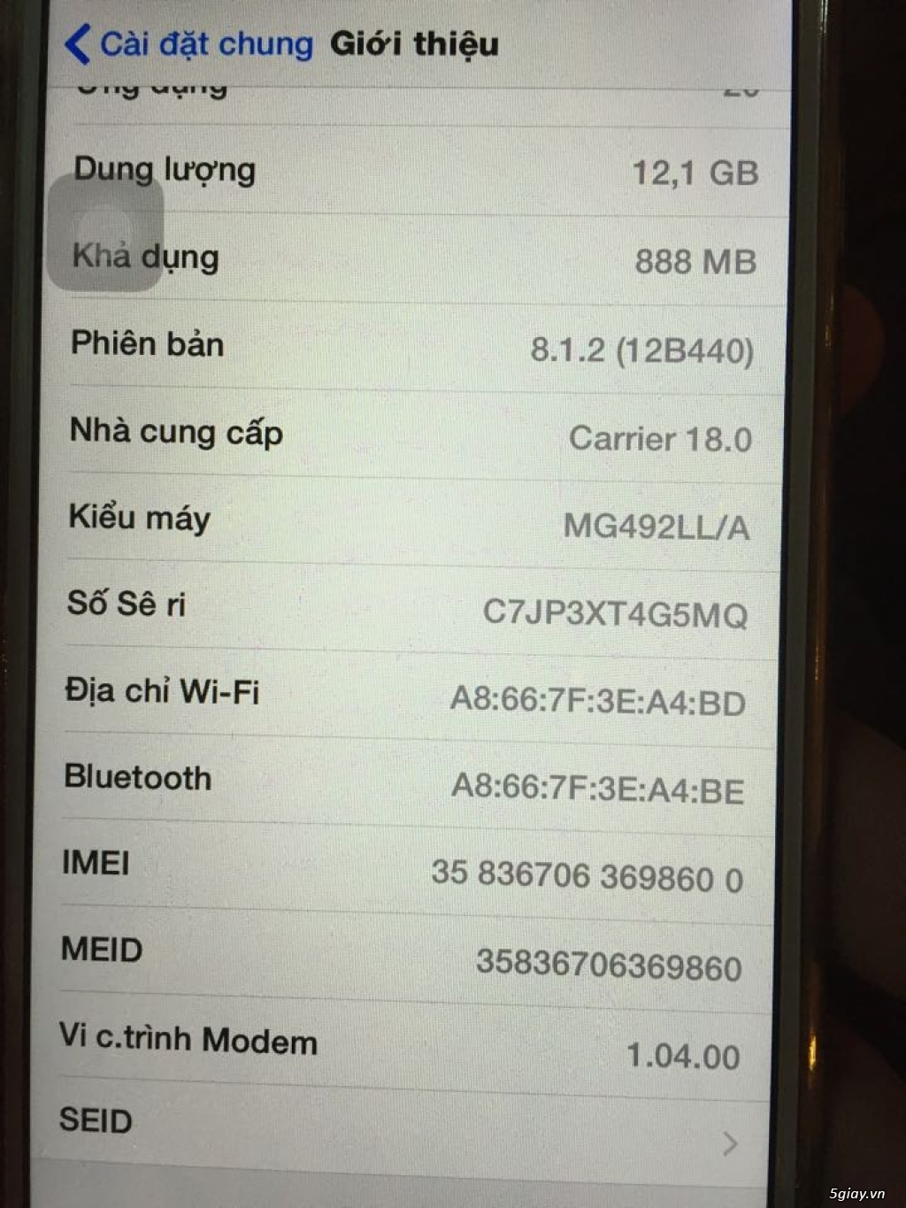 Thanh lý gấp Iphone 6 16gb Gold ( Quốc Tế ) full box Trùng imei