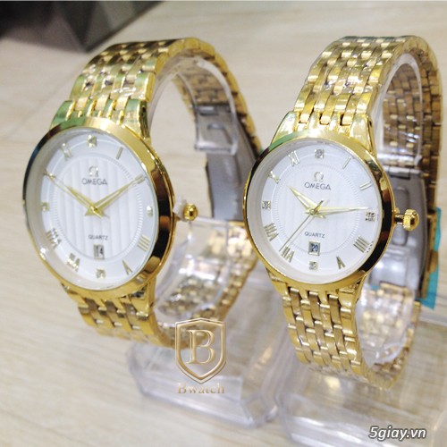 Đồng hồ Omega , Longines , Rolex nam , nữ đính hạt vàng chất - 4