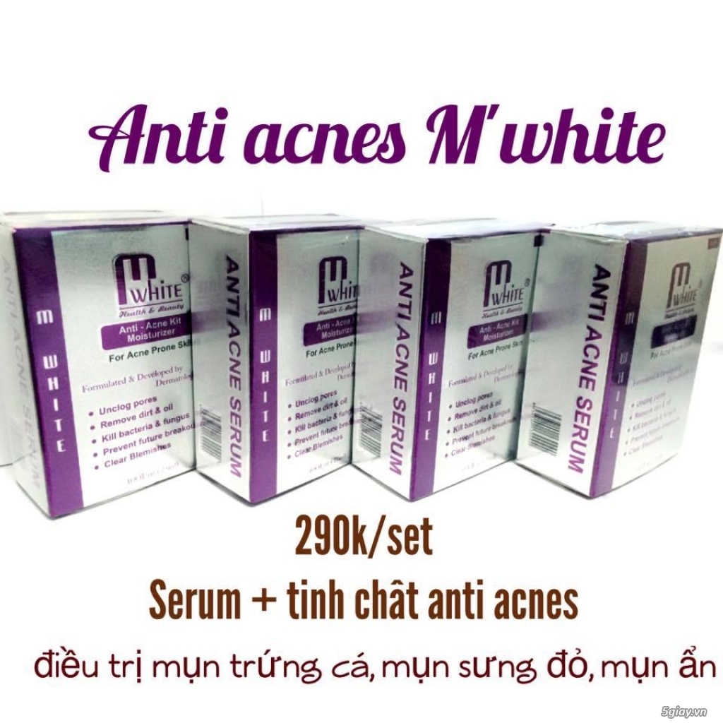 ❤ĐẶC TRỊ MỤN ẨN, MỤN GẠO, MỤN SƯNG, TẤY ĐỎ, MỤN TRỨNG CÁ M'WHITE❤ - 1