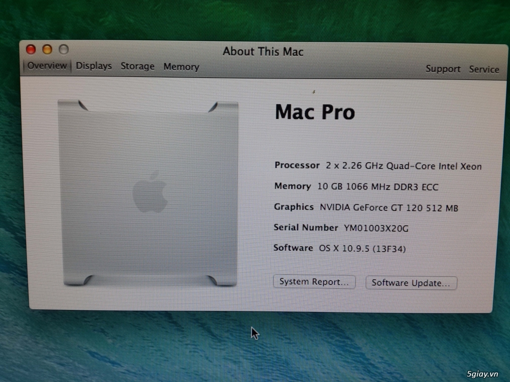 Mac Pro 8core 2.66GHz. Ram 10GHz. HHD 640 Gb - 3