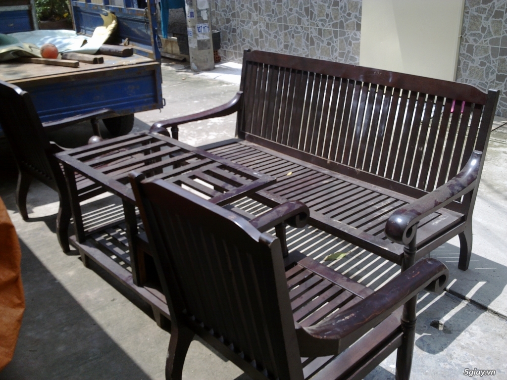2 bộ salon thẻ gỗ .1 bộ sofa .2 tủ rượu.2 kệ tivi - 5