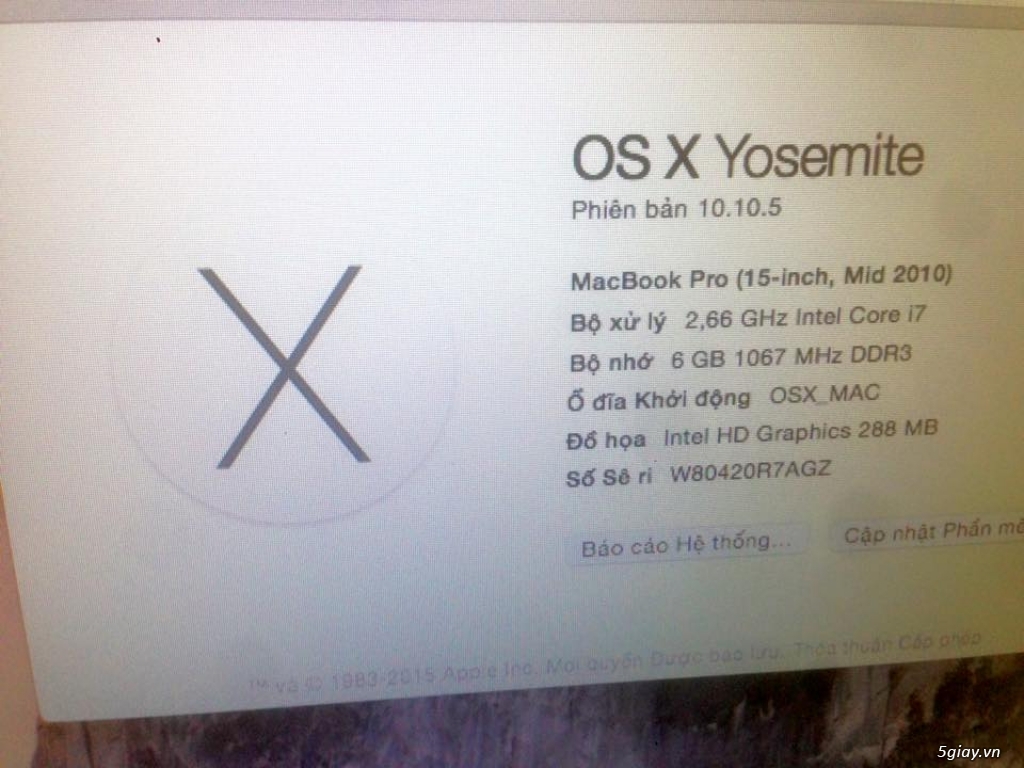 Macbook Pro Mid 2010 Model A1286 - 3
