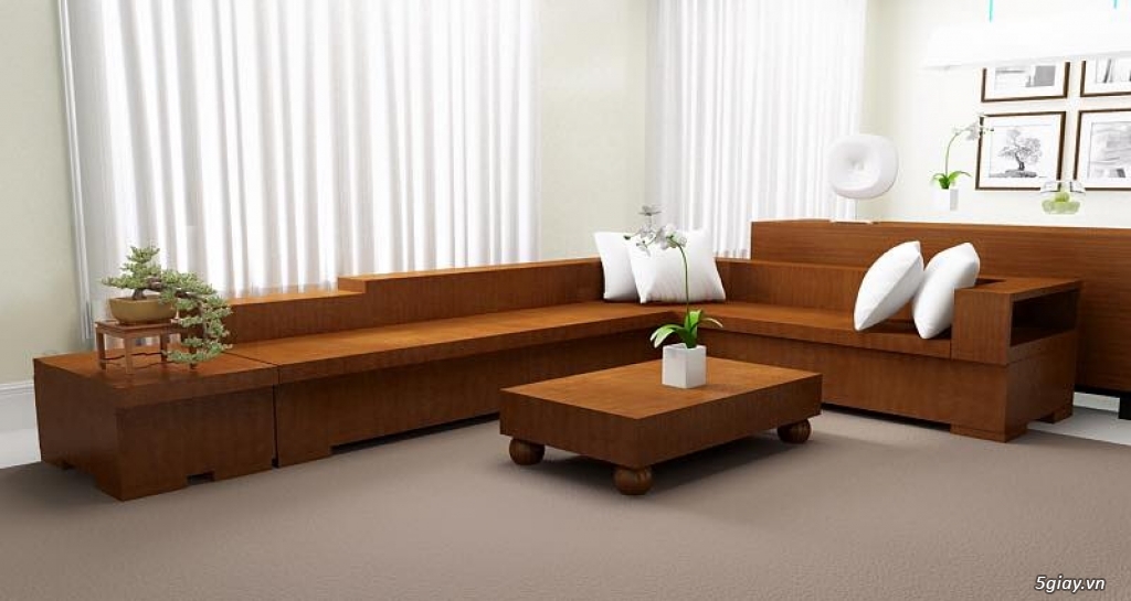 Sofa gỗ tự nhiên nguyên tấm - 2