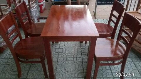 chuyên bàn ăn gỗ cao su giá 1tr8 bộ