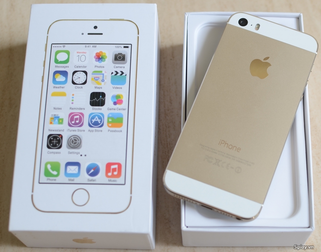 iPhone 5s Gold quốc tế máy likenew fullbox trùng imei - 2
