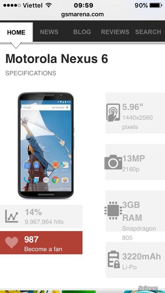 Nexus 6 vs Droid Turbo , cấu hình khủng_dáng cựu sang