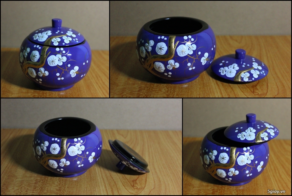Vật dụng trong nhà, chén, tô, ly, bình sơn mài - 3