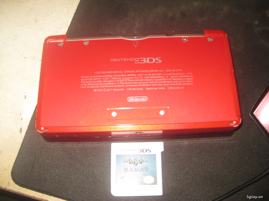 ban may 3DS RED FIRMWARE 7.1 + 1 game goc batman black gate - 1