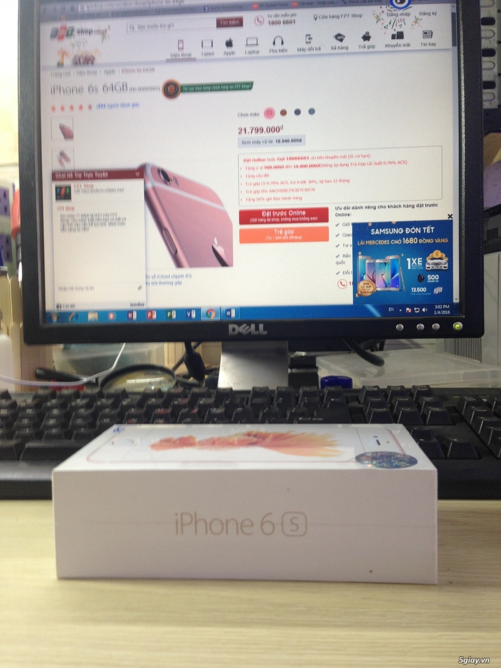 Iphone 6s 64G màu pink, Hàng chính hãng FPT mới 100%  chưa kích hoạt, bảo hành chính hãng apple - 2