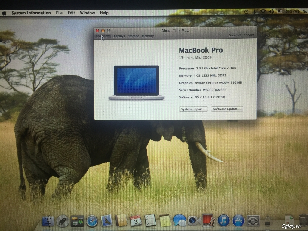 Macbook Pro 13.3 late 2009  giá rẻ