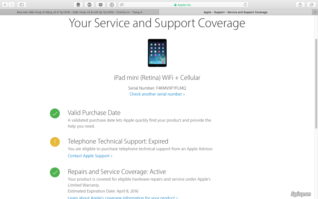 Ipad mini retina 128Gb 4G + Apple warranty