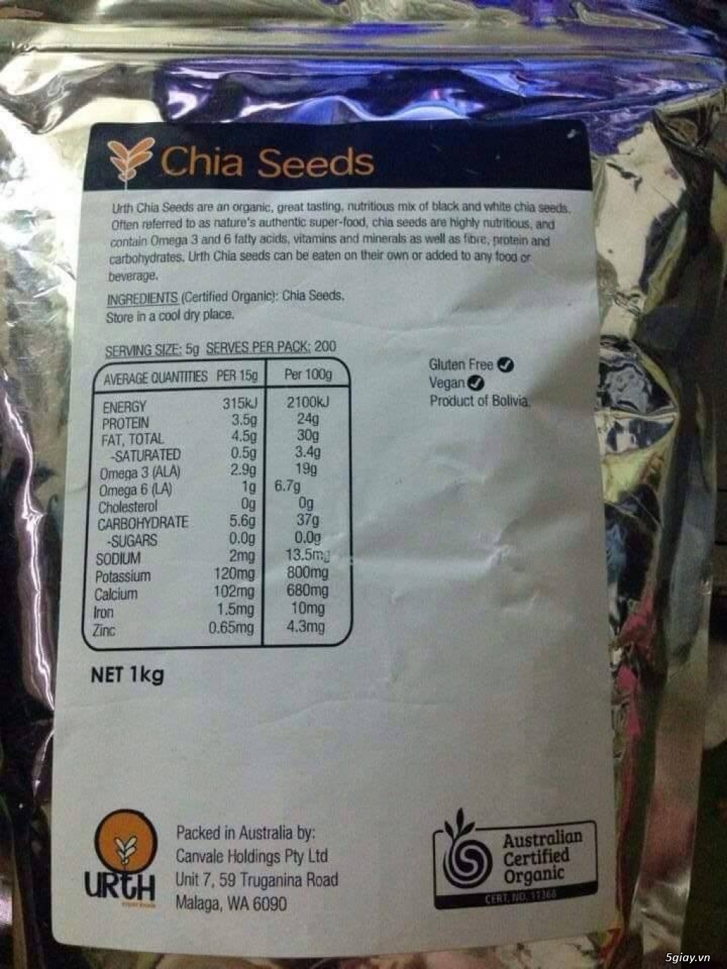 Hạt Chia nhập khẩu chính hãng từ Úc - 1