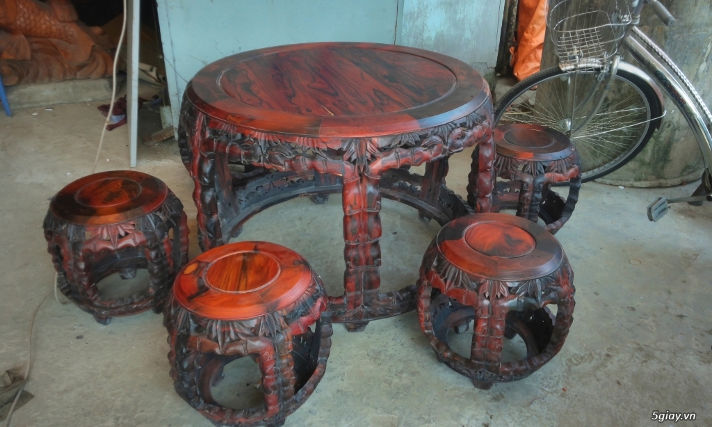 bộ bàn ghế cũ gổ trắc 0988588866 - 2