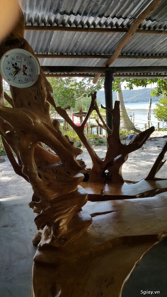 bộ bàn ghế rễ trai nguyên khối - 2