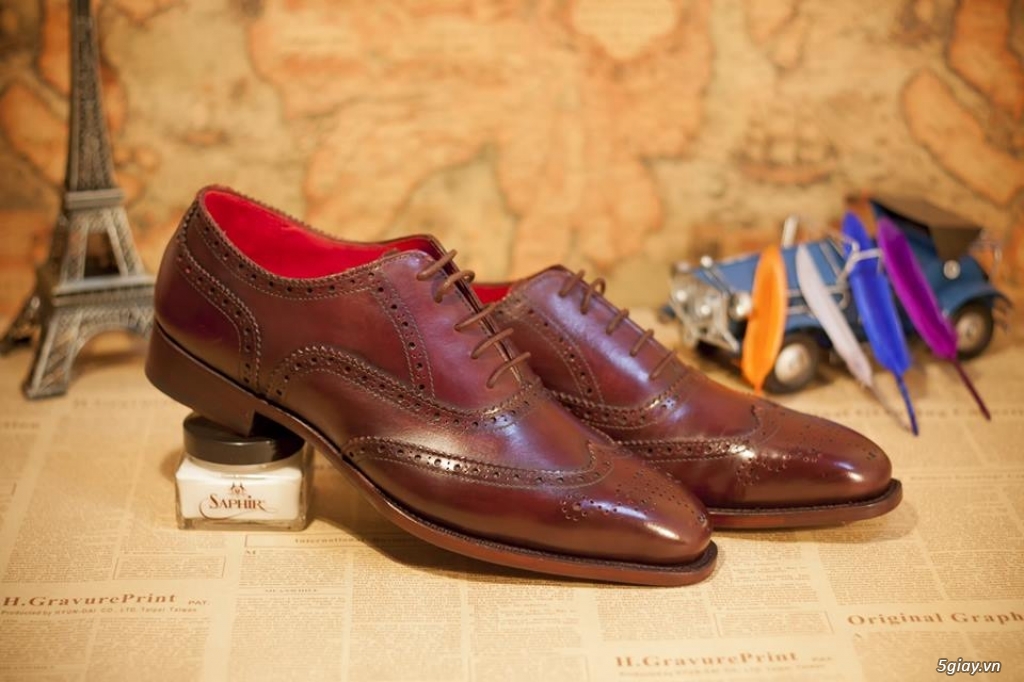 giày goodyear welt phong cáh italia, giày đế da cao cấp - 3