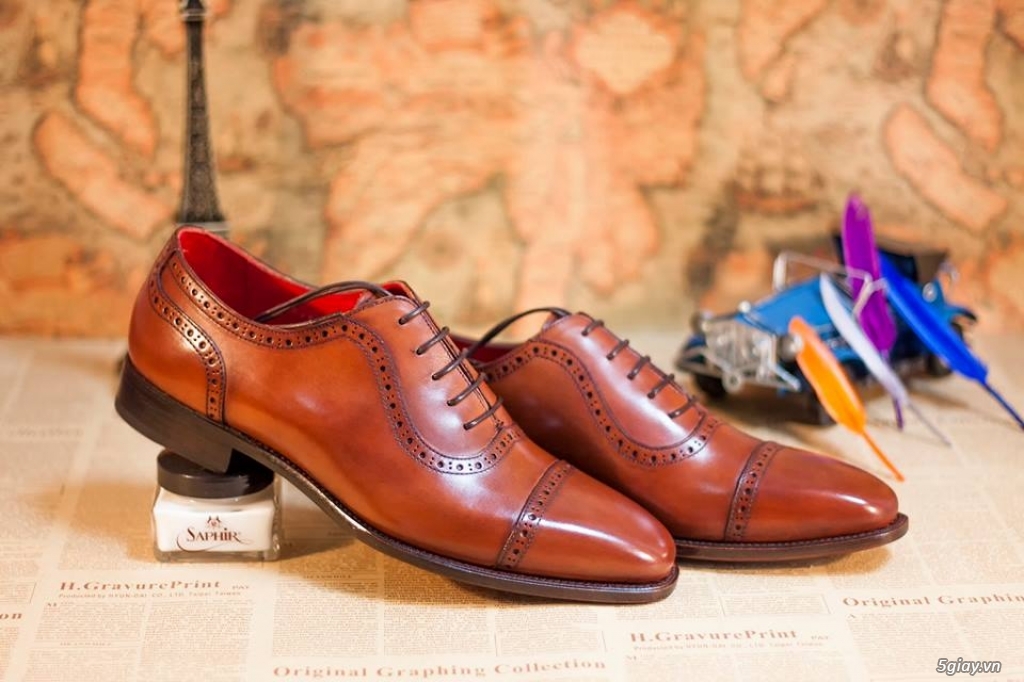 giày goodyear welt phong cáh italia, giày đế da cao cấp - 6
