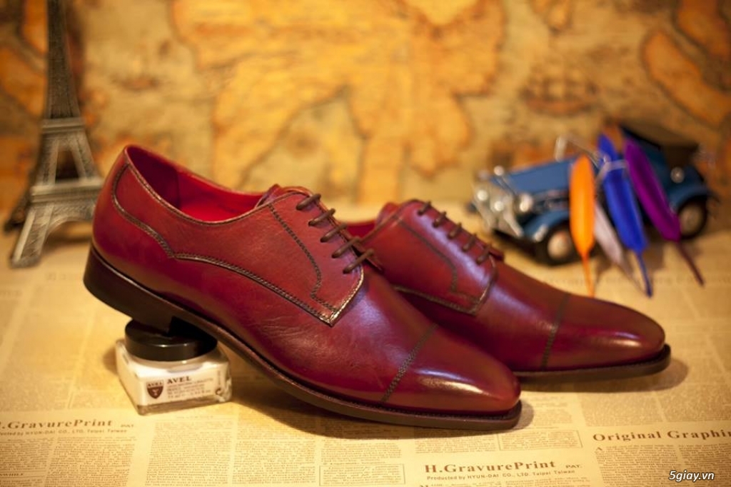 giày goodyear welt phong cáh italia, giày đế da cao cấp - 5
